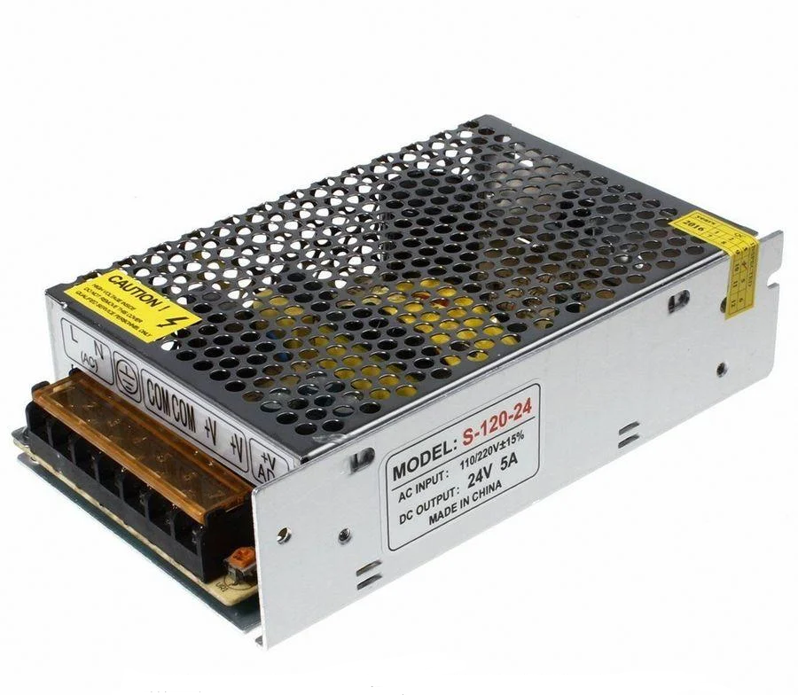 Фото Блок питания 24V 120W 5A металлический перфорированный