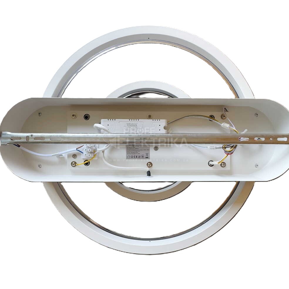 Фото 3 Світильник smart KENZO-R пульт 85W 3000-5000K IP20 коло білий Violux 220655