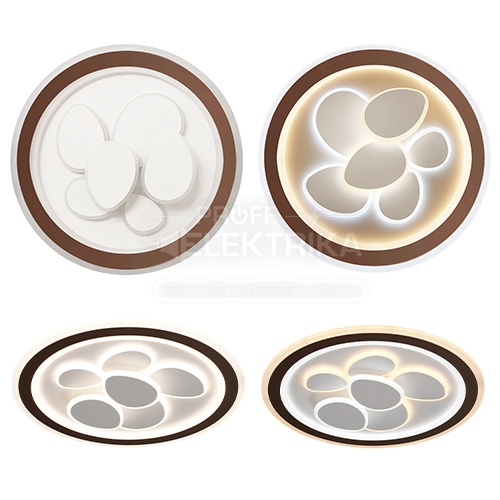 Фото 4 Світильник LED smart OREO пульт 110W 3000-6000K IP20 коричневе коло Violux 220395