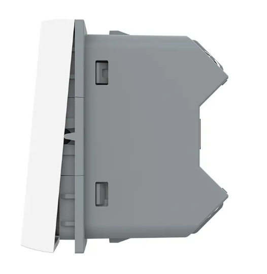 Фото 2 Механізм двоклавішний Кнопковий вимикач без фіксації білий Livolo