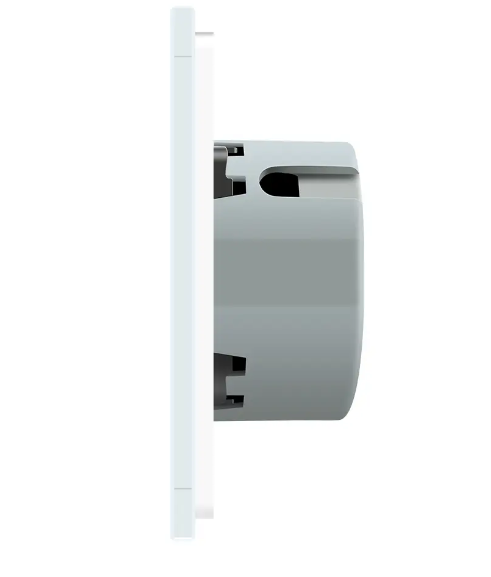 Фото 2 Сенсорный выключатель 2 сенсора белое стекло Livolo