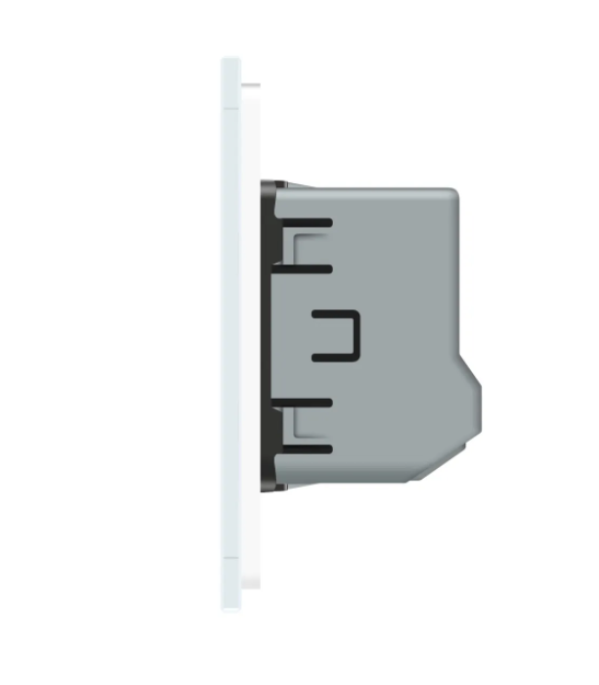 Фото 3 Умный сенсорный выключатель для роллет белое стекло Livolo