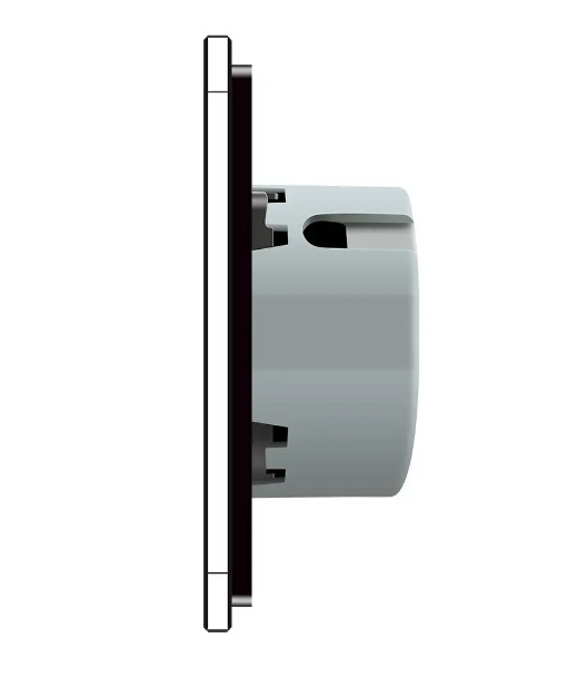 Фото 2 Сенсорна кнопка 2 сенсора Імпульсний вимикач чорне скло Livolo