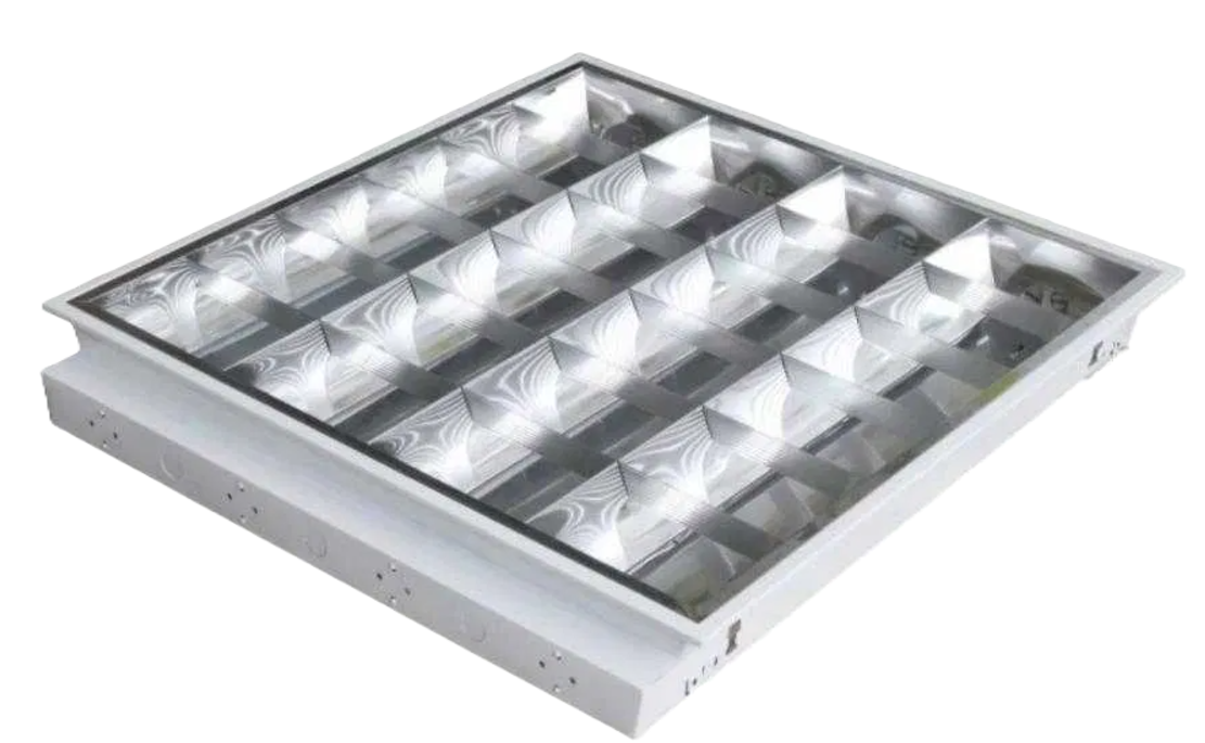 Фото Светильник растровый накладной под светодиодные лампы 4*18W 600*600