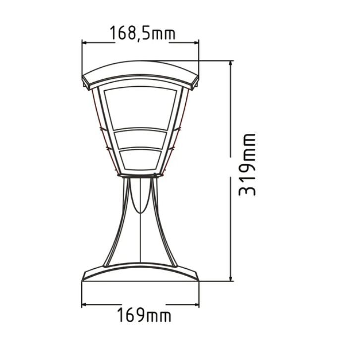 Фото 2 Світильник садово-парковий YONCA-1 Е27 білий HOROZ ELECTRIC 400-020-132