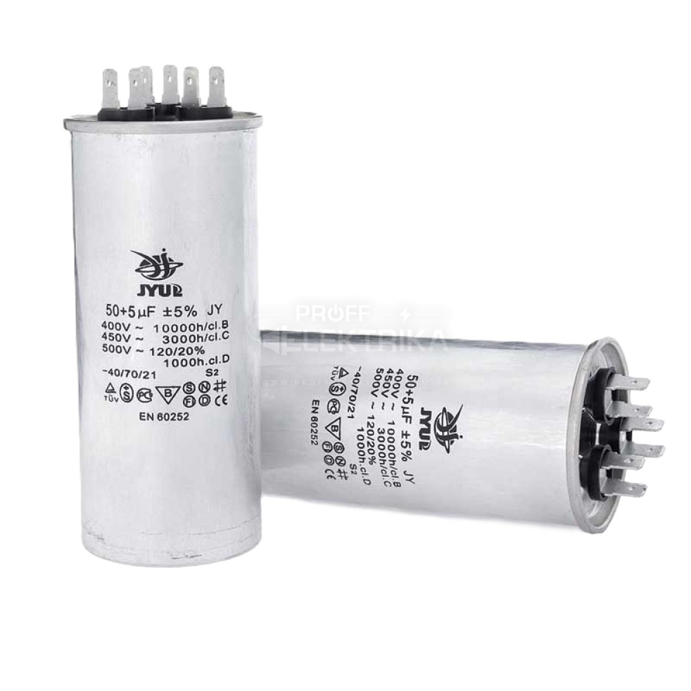 Фото Конденсатор CBB-65 35+1,5 mkf 450 VAC для кондиционеров JYUL