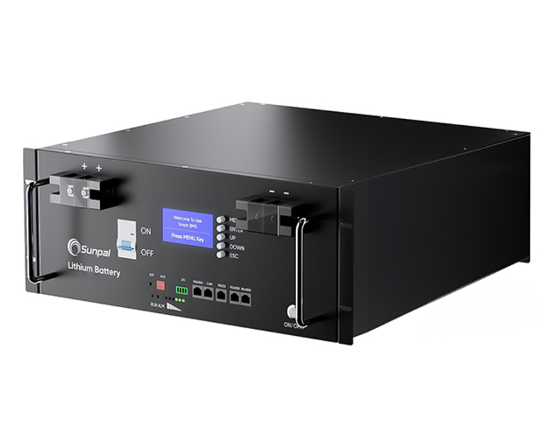 Фото Акумуляторна залізофосфатна батарея SUNPAL PP-E1-5KWH LiFePO4 5.12 кВт·г 100AH ​​48В 50кг BMC сумісно з DEYE