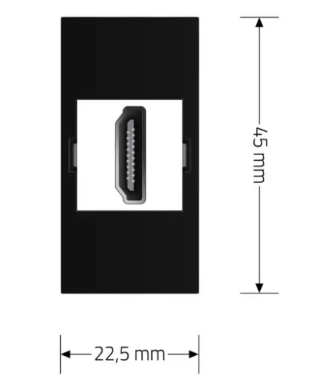 Фото 5 Механізм розетка HDMI чорний Livolo