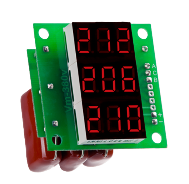 Фото Бескорпусный вольтметр для сетей переменного тока ВМ-14 3x220v DigiTOP