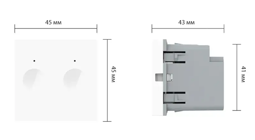 Фото 5 Механизм сенсорный проходной/перекрестный выключатель Sense 2 сенсора белый Livolo