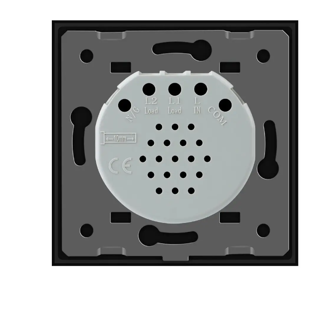 Фото 3 Сенсорний прохідний перехресний вимикач 2 сенсори чорне скло Livolo