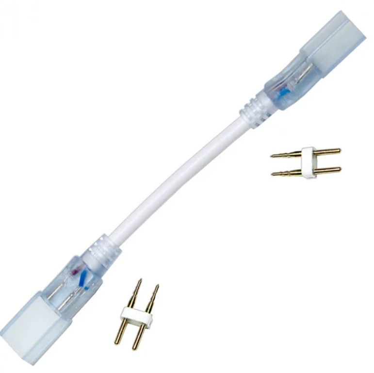 Фото Коннектор двухсторонний для NEON #51/3 5mm + провод 2pin 220V