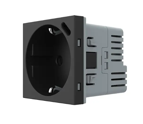 Фото Механизм электрическая розетка с USB Type-C Power Delivery 18 Вт черный Livolo