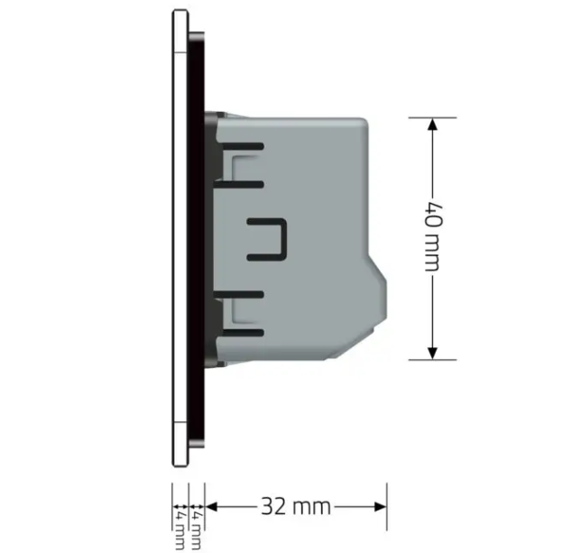 Фото 5 Умный сенсорный димер черное стекло Livolo