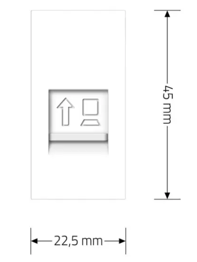 Фото 5 Механізм розетка інтернет RJ-45 білий Livolo