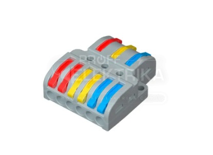 Фото Клеммник серый проходной 3+6 РСТ-222-633