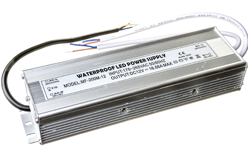 Фото Блок живлення герметичний металевий 12V 200W 16A