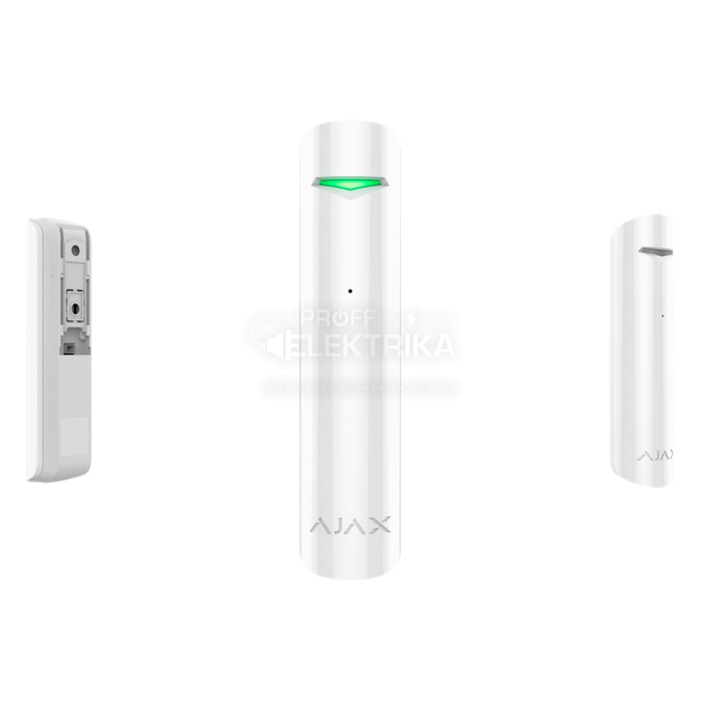 Фото 4 Бездротовий датчик, що розпізнає розбиття скла Ajax GlassProtect білий