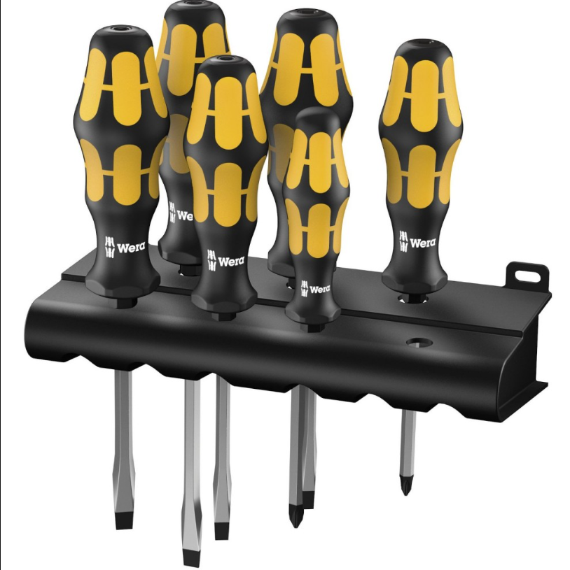 Фото Набор ударных отверток под трещетку 1/4 WERA Kraftform 932 S/6 Phillips 05018283001