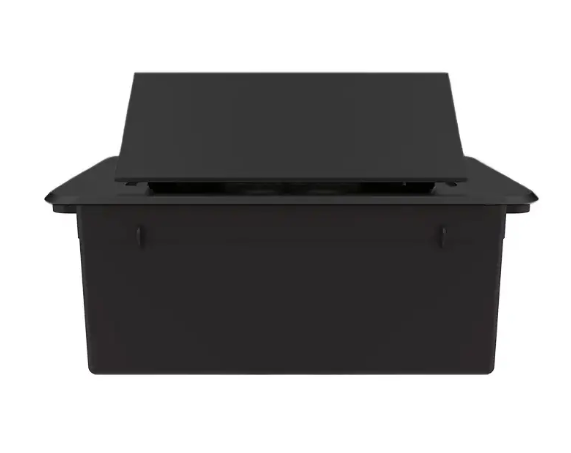 Фото 3 Меблева розетка подвійна з плавним відкриттям чорний Livolo