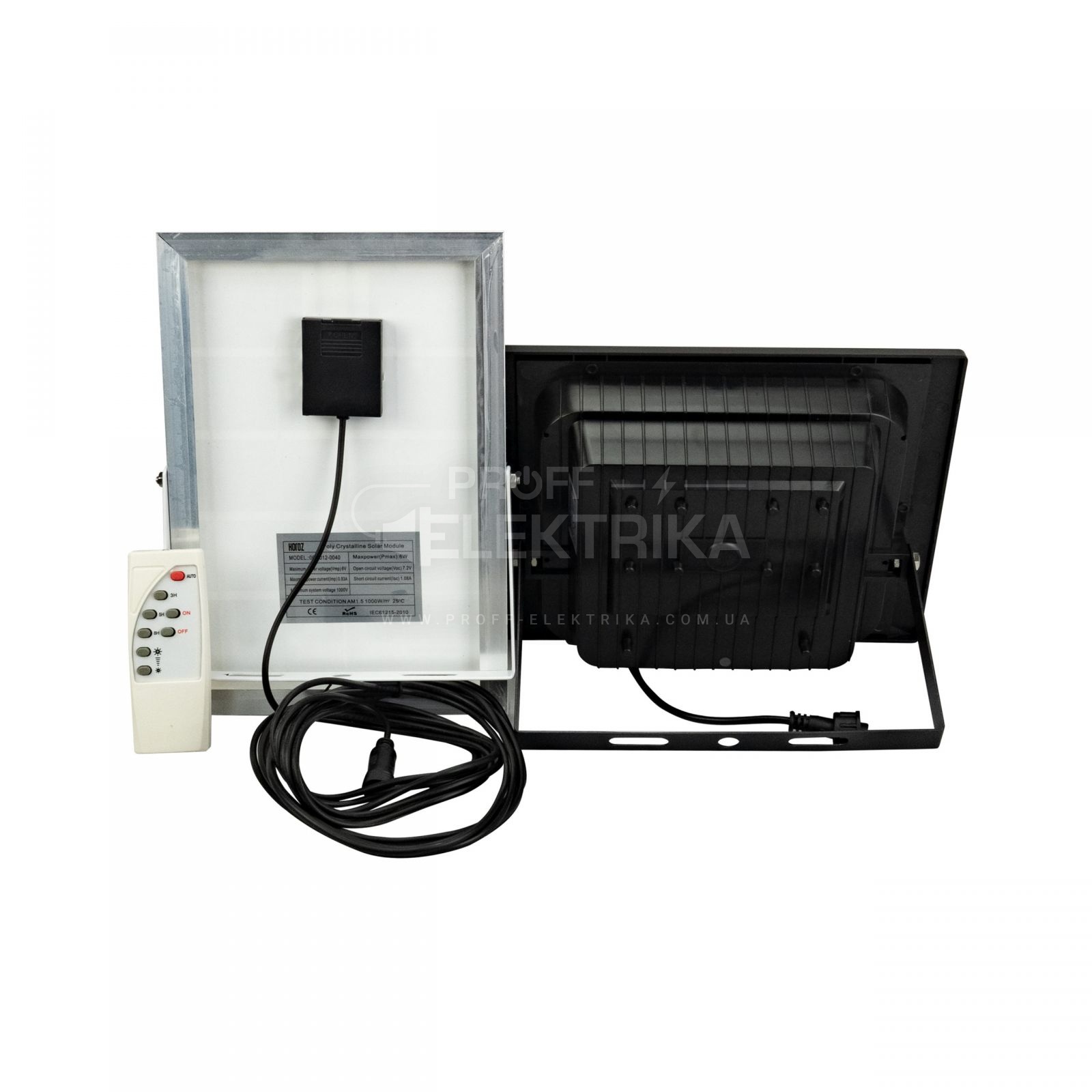 Фото 2 Прожектор LED 40W с солнечной панелью 6400К TIGER 40  HOROZ