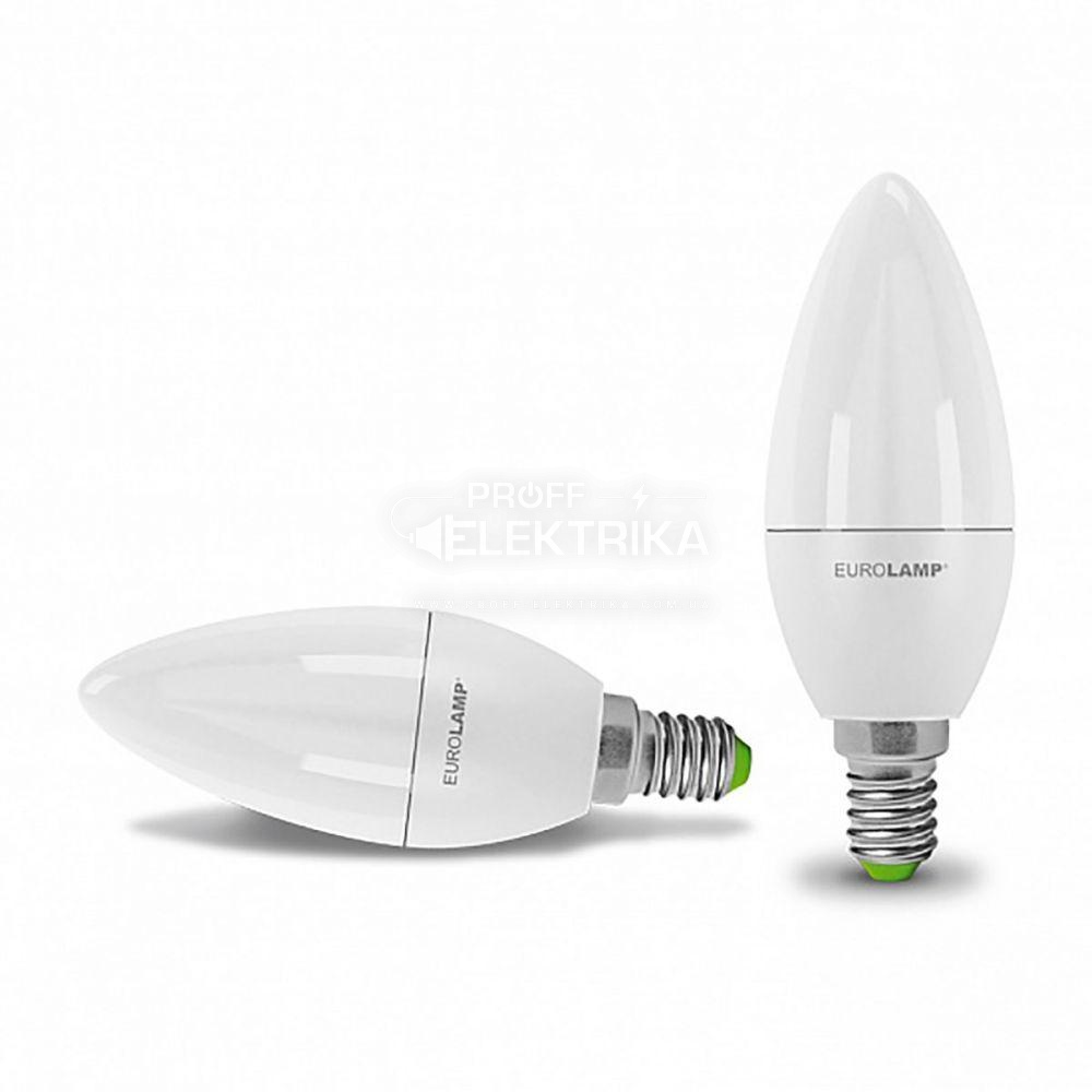 Фото Лампа свічка С37 Е14 8W 3000K 220V EUROLAMP