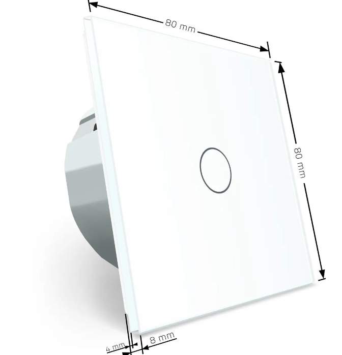 Фото 4 Сенсорный диммер 1 сенсор белое стекло Livolo