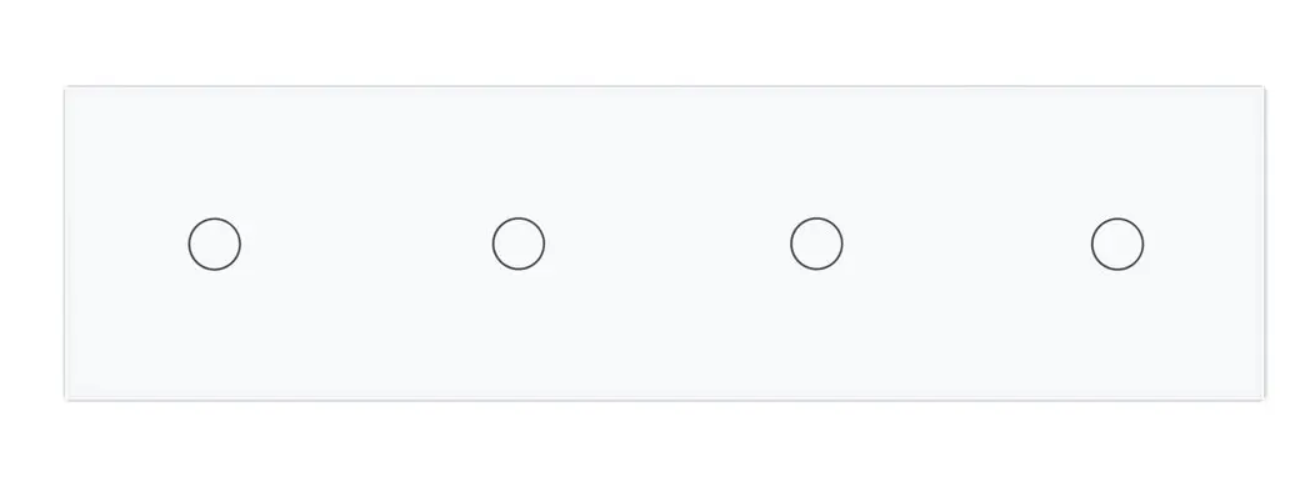 Фото 2 Умный сенсорный ZigBee выключатель 4 сенсора 1-1-1-1 белое стекло Livolo