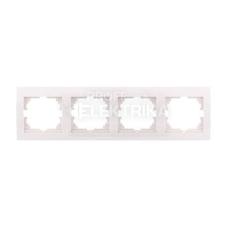 Фото Рамка 4 поста горизонтальная Белая DERIY