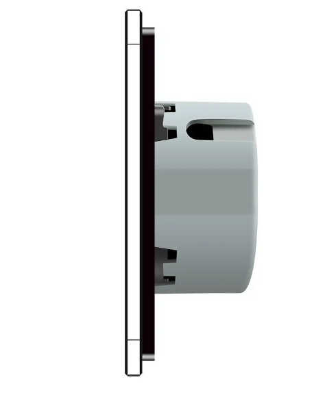 Фото 2 Сенсорный проходной перекрестный выключатель 3 сенсора черное стекло 1-2 Livolo