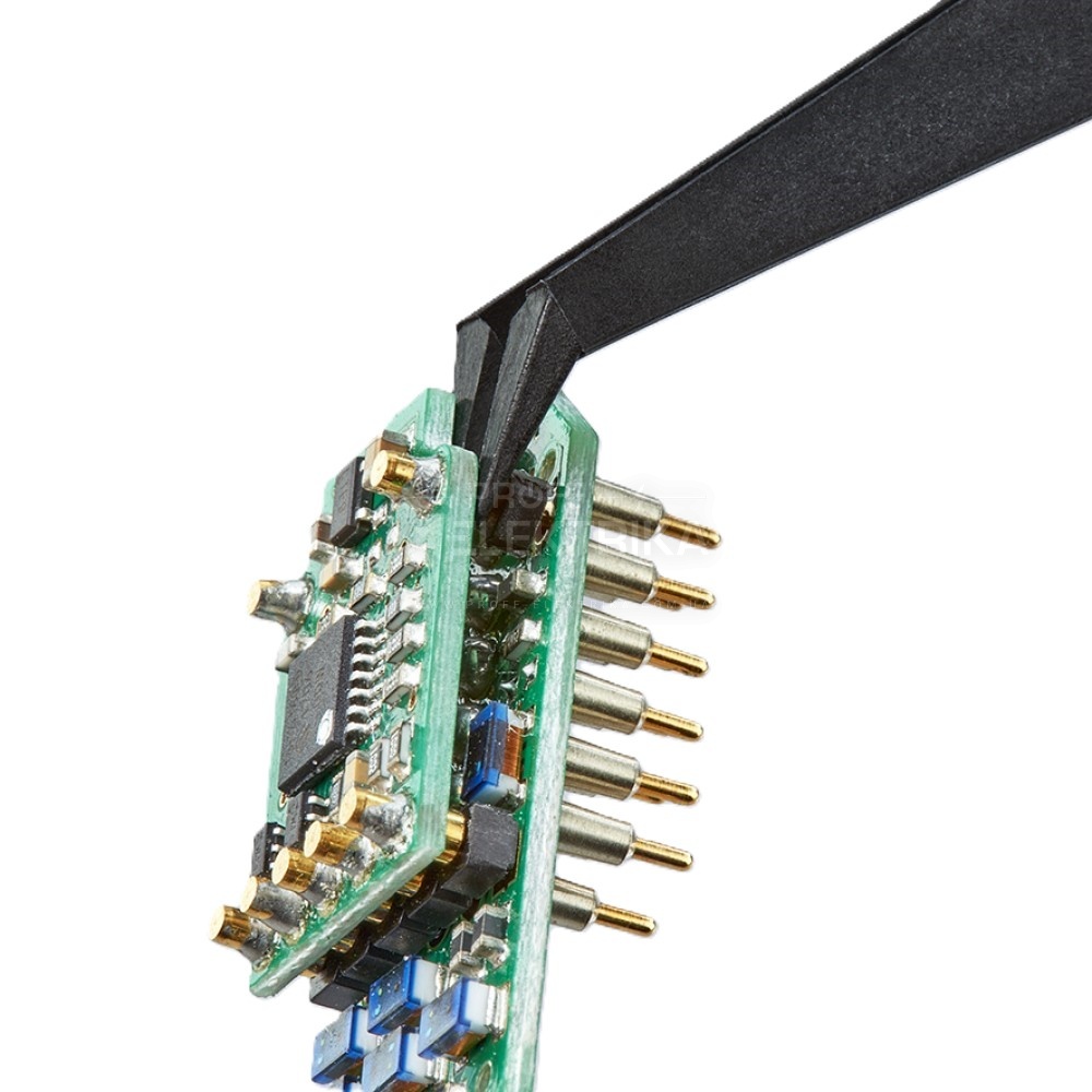 Фото 3 Пінцет пластиковий антистатичний KNIPEX 92 09 03 ESD вигнутий під кутом 45°