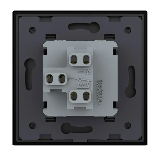 Фото 3 Одноклавішний вимикач чорне скло Livolo