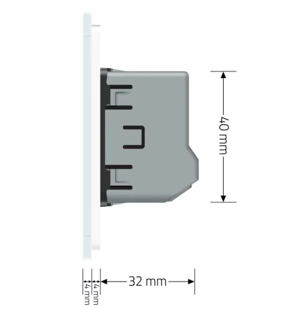 Фото 5 Сенсорная кнопка 2 сенсора 12/24V белое стекло Livolo