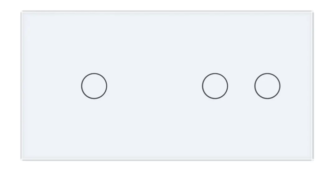 Фото 2 Умный сенсорный проходной выключатель ZigBee 3 сенсора 1-2 белое стекло Livolo