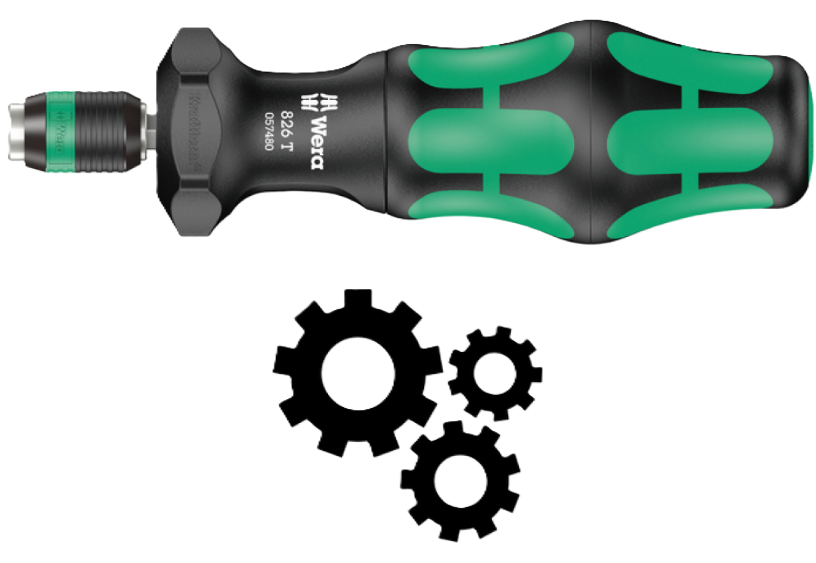 Фото Ручка-тримач WERA 826 T Kraftform Turbo зі швидкозатискним патроном Rapidaptor 05057480001