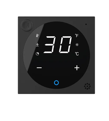 Фото 2 Механізм розумний програмований терморегулятор із зовнішнім датчиком температури для теплої підлоги чорний Livolo