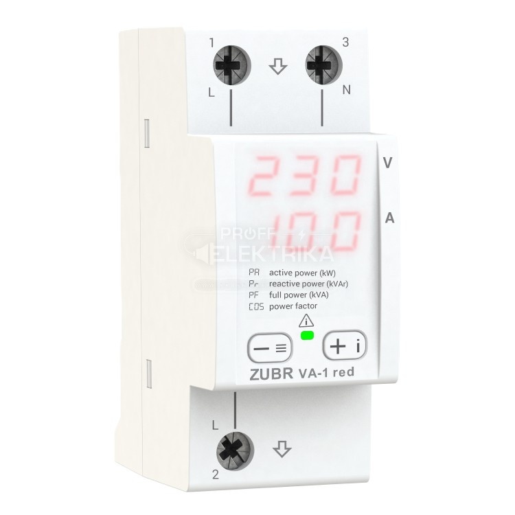 Фото Однофазний вольтамперметр VA-1 red ZUBR