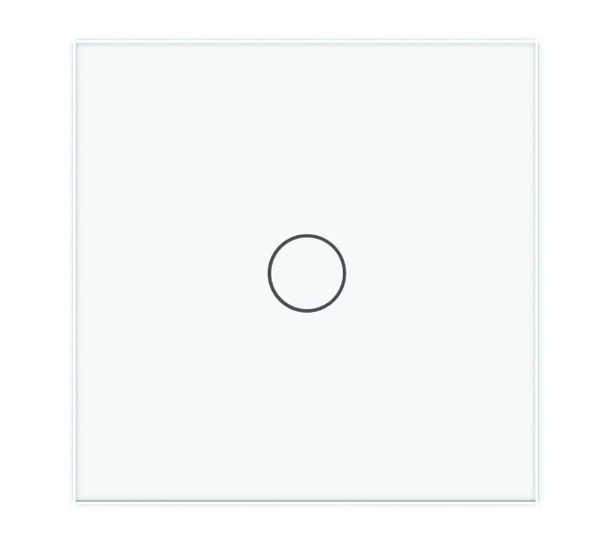 Фото 2 Сенсорная кнопка 1 сенсор Сухой контакт белое стекло Livolo