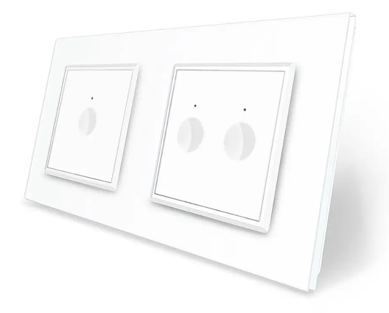 Фото Сенсорний вимикач Sense 3 сенсора 1-2 біле скло Livolo