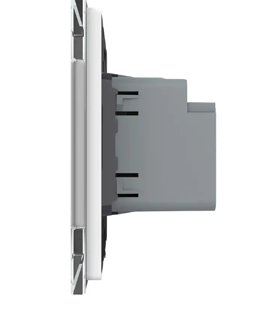 Фото 3 Розетка USB-A та USB-C з Power Delivery 36W біле скло Livolo