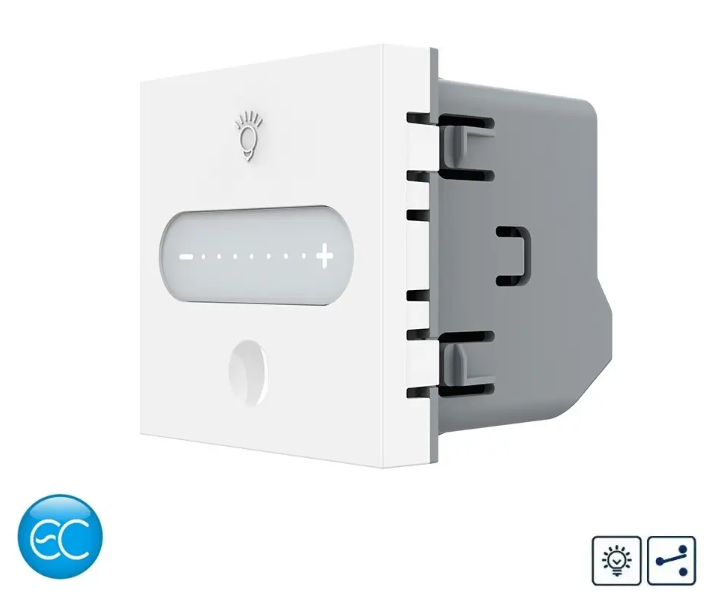 Фото Умный механизм сенсорный проходной/перекрестный EC димер Livolo белый Livolo