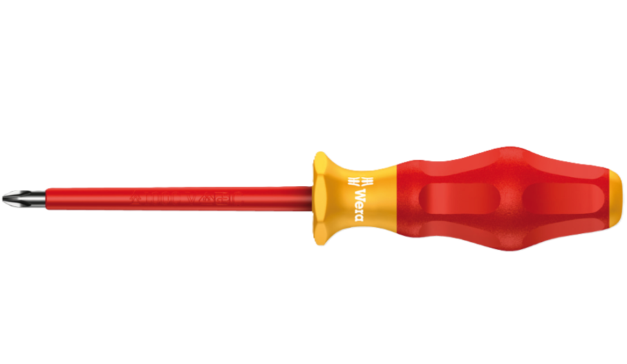 Фото Отвертка изолированная крестовая Phillips Wera 1162 i PH VDE Kraftform Comfort VDE PH 3×150 мм 05031605001