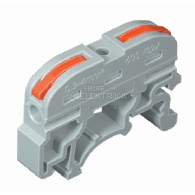 Фото Клемма 1/1 на DIN-рейку наборная соединительная