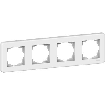 Фото Рамка четырехместная белая LEONA