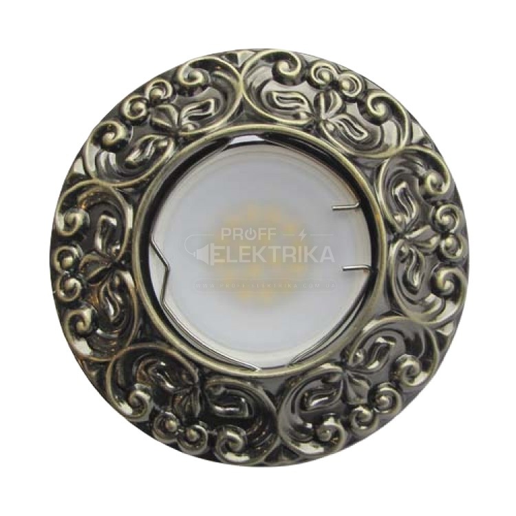 Фото Вбудований світильник Feron CD004 під лампу антична мідь