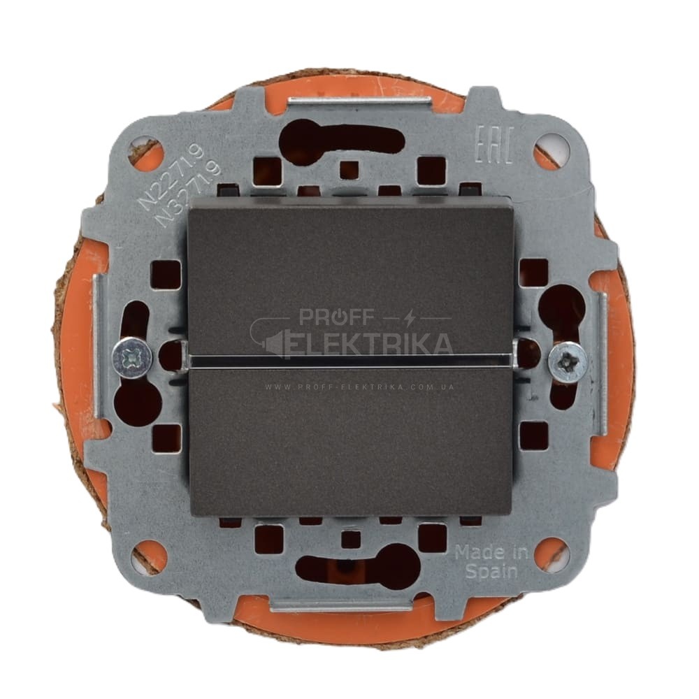 Фото 6 Выключатель Zenit антрацит одноклавишный проходной ABB 2CLA220200N1801