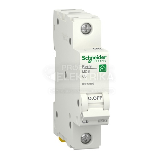 Фото Автоматичний вимикач 1P 6A 6кА С RESI9 Schneider