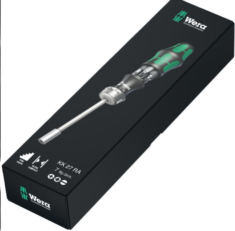 Фото 3 Ручка-битодержатель с трещоткой и магазином для битов WERA KRAFTFORM KOMPAKT 27 RA 1 SB 05073660001