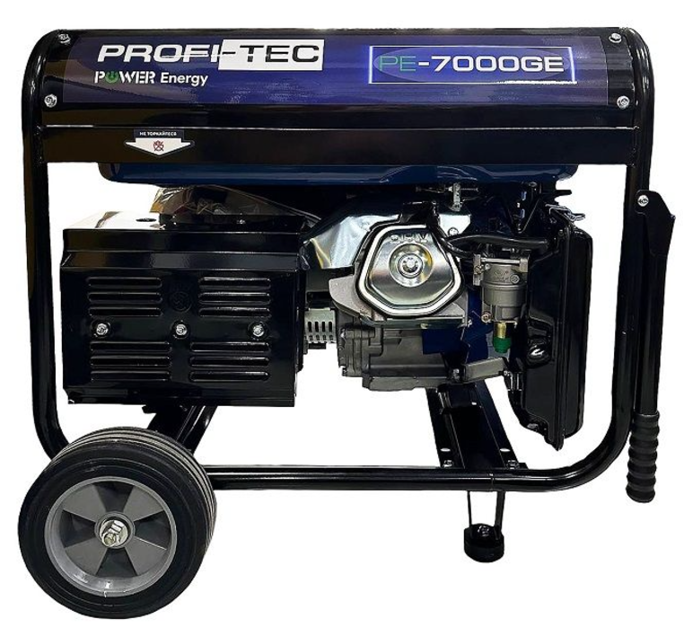 Фото 2 Генератор бензиновый PROFI-TEC PE-7000GE 6,5кВ 100% медь