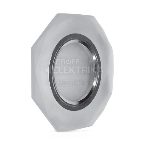 Фото 2 Вбудований світильник Feron CD8020 під лампу з підсвічуванням хром